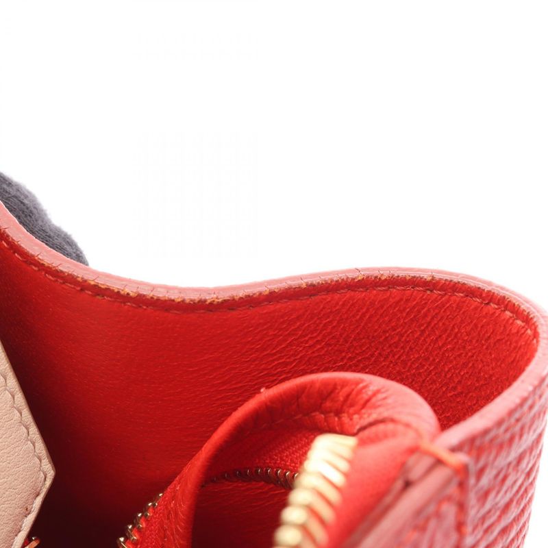 Celine Handbag Belt Bag Mini Red Beige Leather — view 6
