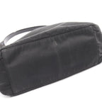 Prada Shoulder Bag Plastic Handle Black Nylon Handbag — view 7