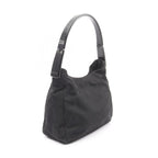 Prada Shoulder Bag Plastic Handle Black Nylon Handbag — view 2