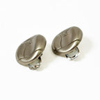 Chanel CC Logo Earrings Metal Silver — view 4