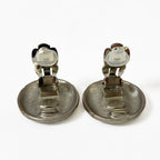 Chanel CC Logo Earrings Metal Silver — view 7