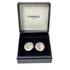 Chanel CC Logo Earrings Metal Silver — view 9