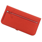 Hermes Taurillon Clemence Silver Hardware Dogon Long Wallet K Stamp — view 2