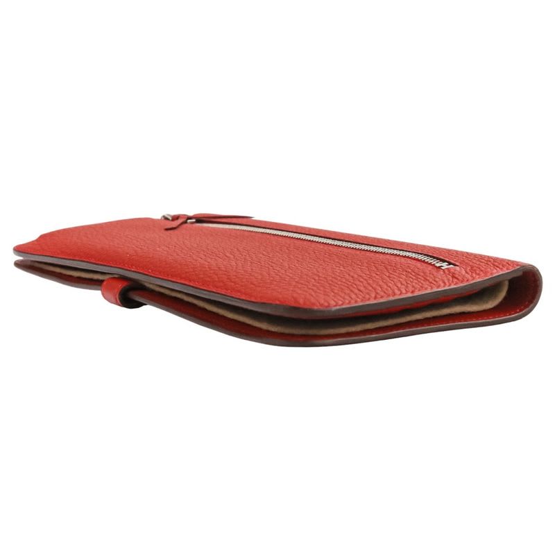 Hermes Taurillon Clemence Silver Hardware Dogon Long Wallet K Stamp — view 4