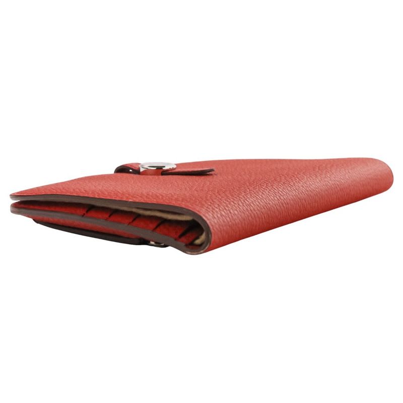 Hermes Taurillon Clemence Silver Hardware Dogon Long Wallet K Stamp — view 3