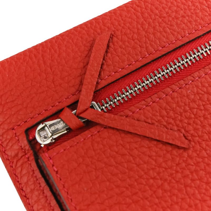 Hermes Taurillon Clemence Silver Hardware Dogon Long Wallet K Stamp — view 8