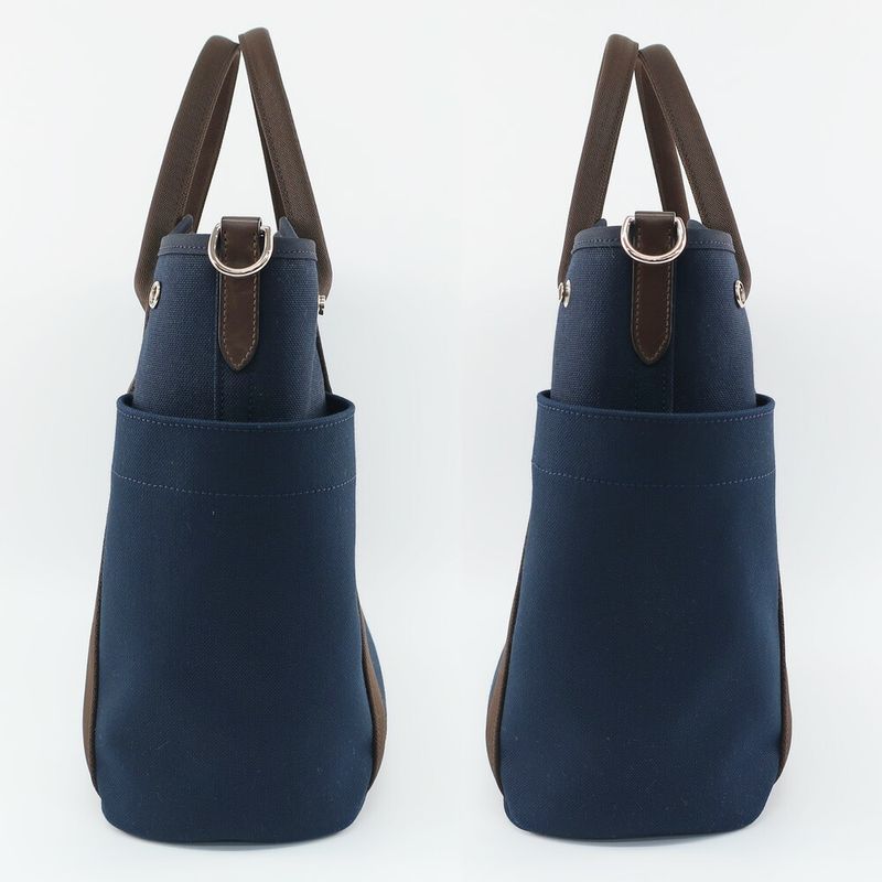 Hermes Sac Depan Sage Groom 2-Way Crossbody Bag Tote Canvas — view 4