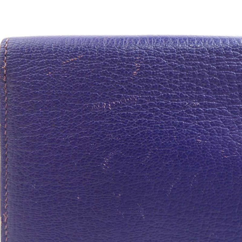 Hermes Purple Perforated Leather Billfold — view 6