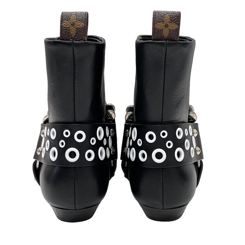 Louis Vuitton Rhapsody Line Boots Short Ankle Leather Black — view 5