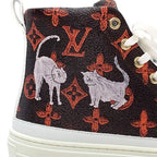 Louis Vuitton Sneakers Stellar Line Monogram Cat High Cut Leather Brown — view 9