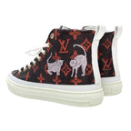 Louis Vuitton Sneakers Stellar Line Monogram Cat High Cut Leather Brown — view 4