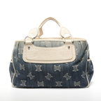 Celine Handbag Denim Embossed Leather Boogie Macadam — view 2