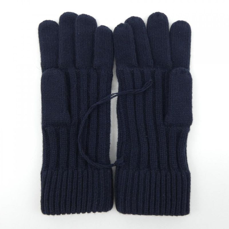 Hermes Cashmere Knit Navy Blue Glove — view 2