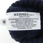 Hermes Cashmere Knit Navy Blue Glove — view 3