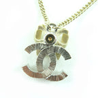 Chanel B24K Coco Mark Ribbon Rhinestone Necklace Chien Pan — view 9