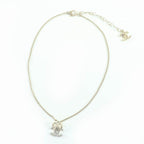 Chanel B24K Coco Mark Ribbon Rhinestone Necklace Chien Pan — view 4