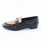 Hermes 17208 Z Moccasins Paris Silver Hardware Hhardware Leather Loafers Black — view 4