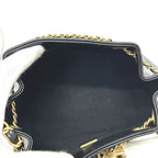 Chanel Shoulder Bag Draw St Ring Icon As5824 Leather Black