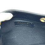 Chanel Shoulder Bag Draw St Ring Icon As5824 Leather Black