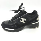 Chanel Sneakers Coco Mark Mixed Fiber Suede Black — view 4