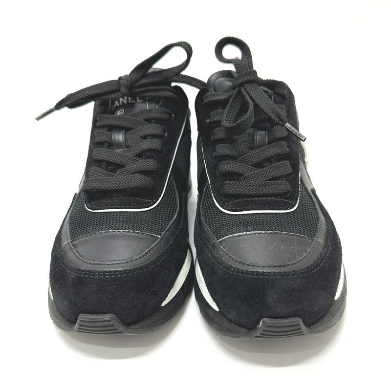 Chanel Sneakers Coco Mark Mixed Fiber Suede Black — view 6