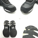 Chanel Sneakers Coco Mark Mixed Fiber Suede Black — view 8