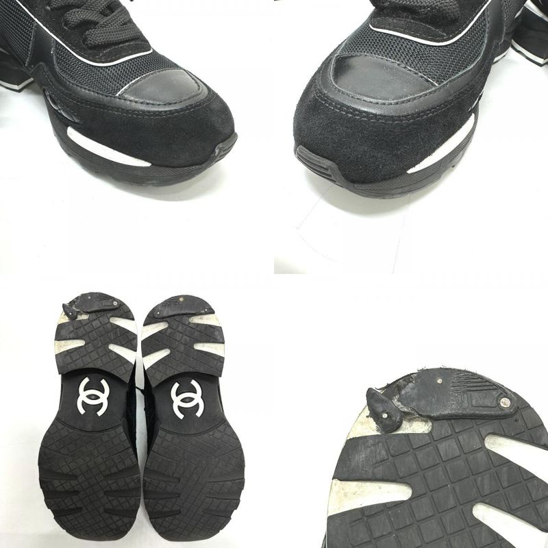 Chanel Sneakers Coco Mark Mixed Fiber Suede Black — view 8