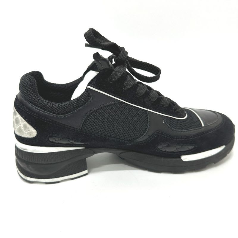 Chanel Sneakers Coco Mark Mixed Fiber Suede Black — view 5