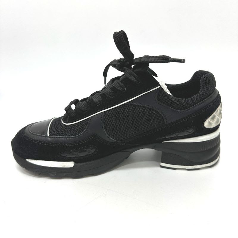 Chanel Sneakers Coco Mark Mixed Fiber Suede Black — view 2