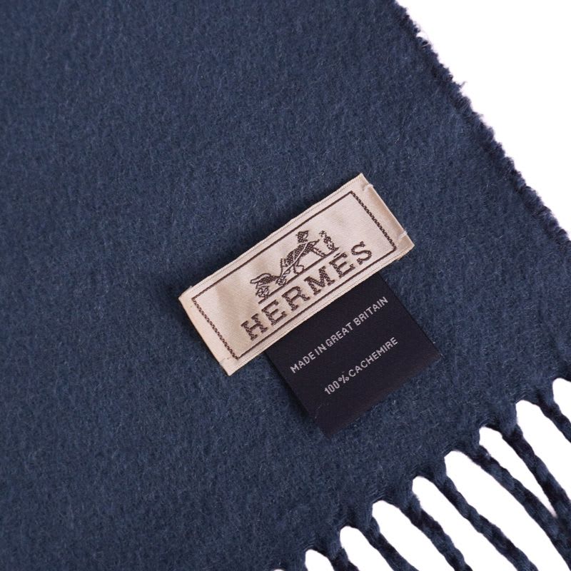 Hermes Scarf Shawl Fringe Cashmere — view 6