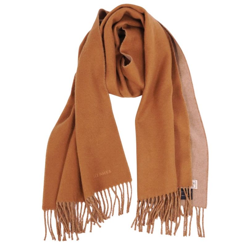 Hermes Scarf Shawl Fringe Cashmere — view 3