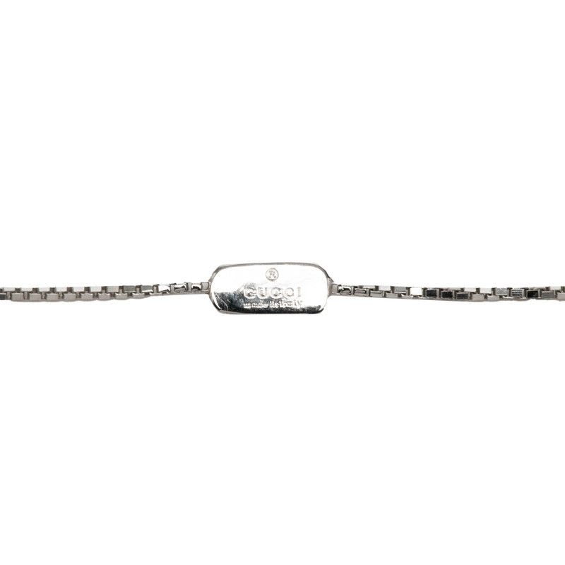 Gucci Heart Motif Diamond Pendant Necklace 18K White Gold — view 6