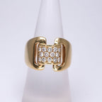 Hermes Ring 750 Gold Antique Diamond Jewelry — view 3