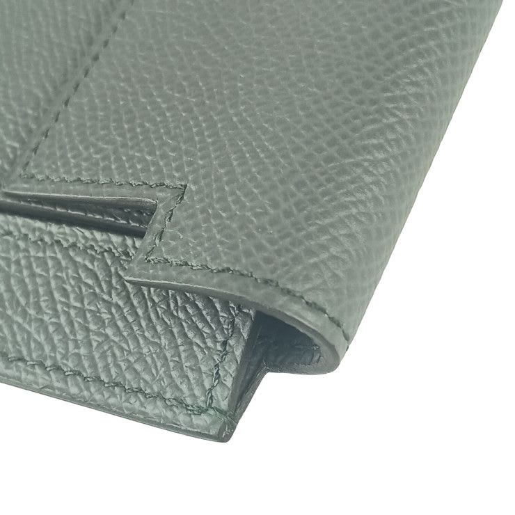 Hermes Coin Case Kelly Pocket Compact ck VERT Amande Epson — view 4