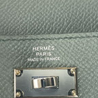 Hermes Coin Case Kelly Pocket Compact ck VERT Amande Epson — view 9