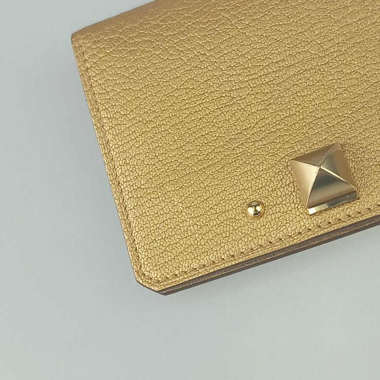 Hermes Card Case Business Holder Medor cp DORE Gold Siamese Light — view 8