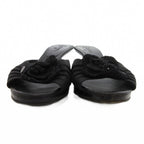 Chanel Mule Camellia Coco Mark Comfort Sandals Black Js Gy62 — view 2