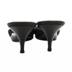 Chanel Mule Camellia Coco Mark Comfort Sandals Black Js Gy62 — view 4