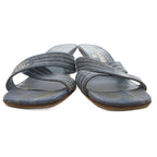 Chanel Coco Mark Denim Mule Heel Sandals Square Toe Canvas 37 Blue GV GY62 — view 5
