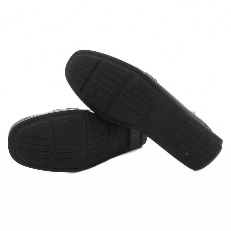 Louis Vuitton With Belt Strap Monogram Driving Shoes Loafers Leather Canvas — view 6