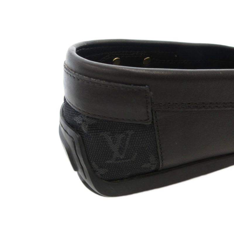 Louis Vuitton With Belt Strap Monogram Driving Shoes Loafers Leather Canvas — view 9