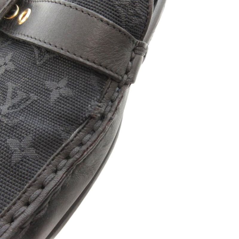 Louis Vuitton With Belt Strap Monogram Driving Shoes Loafers Leather Canvas — view 8