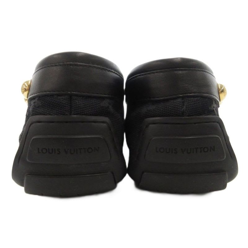 Louis Vuitton With Belt Strap Monogram Driving Shoes Loafers Leather Canvas — view 3