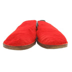 Celine Haraco Wood Sole Slip-on Shoes 37.5 Red Js Gy62 — view 2