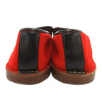 Celine Haraco Wood Sole Slip-on Shoes 37.5 Red Js Gy62 — view 4