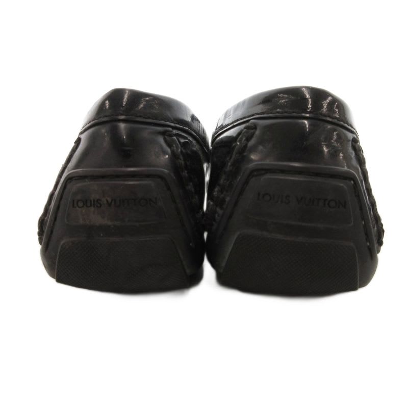 Louis Vuitton Driving Shoes Loafers Monogram Canvas 36 Black Brown JS GY62 — view 4