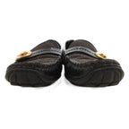 Louis Vuitton Driving Shoes Loafers Monogram Canvas 36 Black Brown JS GY62 — view 2