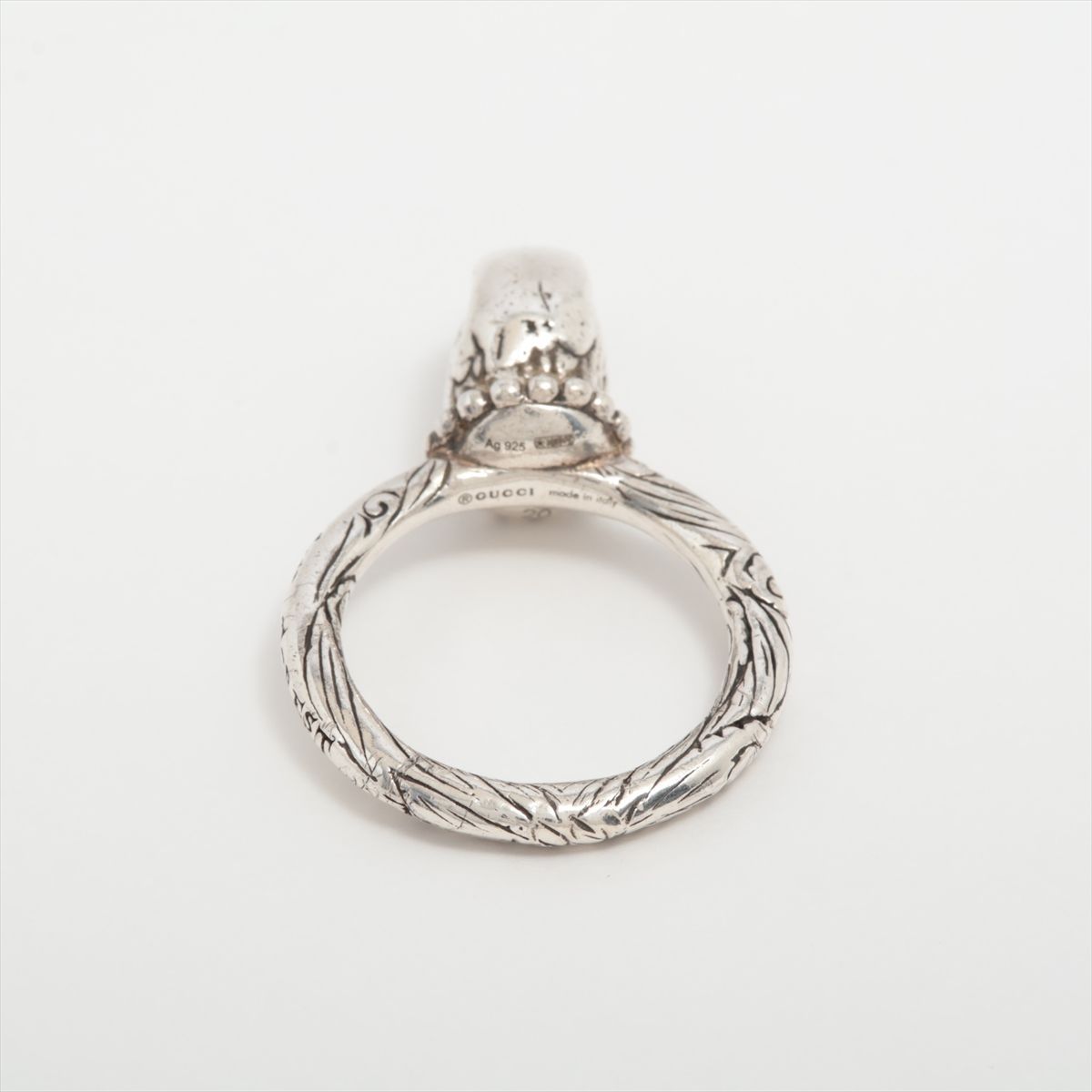 Gucci Anga Forest Eagle Head Silver Ring — view 2