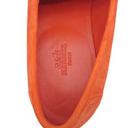 Hermes Moccasins Paris Suede Leather H Logo Loafers Shoes Orange 38 2022 — view 9