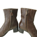 Hermes Side Zipper Short Boots Heel Brown 35.5 — view 4